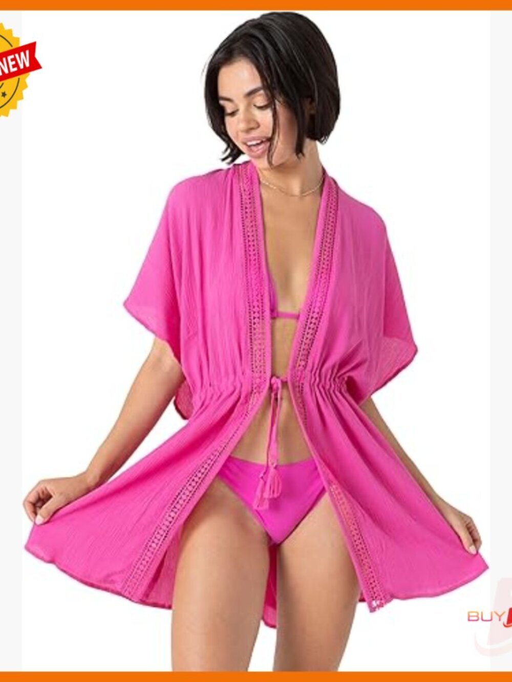 Lightweight Sundress Swimsuit Cover-Up Adjustable Straps Resort Wear